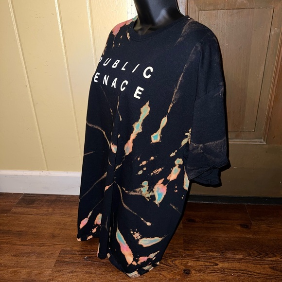 New Public Menace Colorful Reverse Tie-Dye Graphic Tee Size XL - Picture 11 of 13